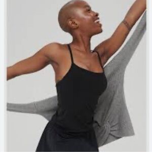 Aerie offline Black Racerback cami real me tank top built in bra spaghetti strap